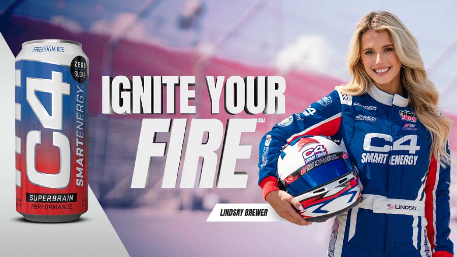 C4 Energy race car driver partnership