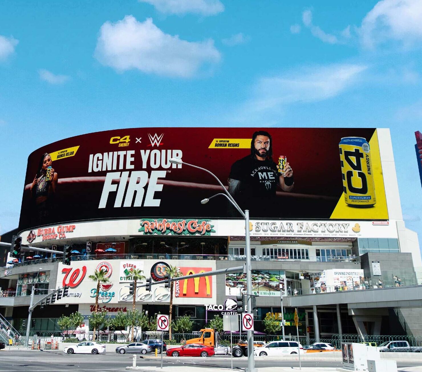 C4 Energy OOH activation - Vegas billboard