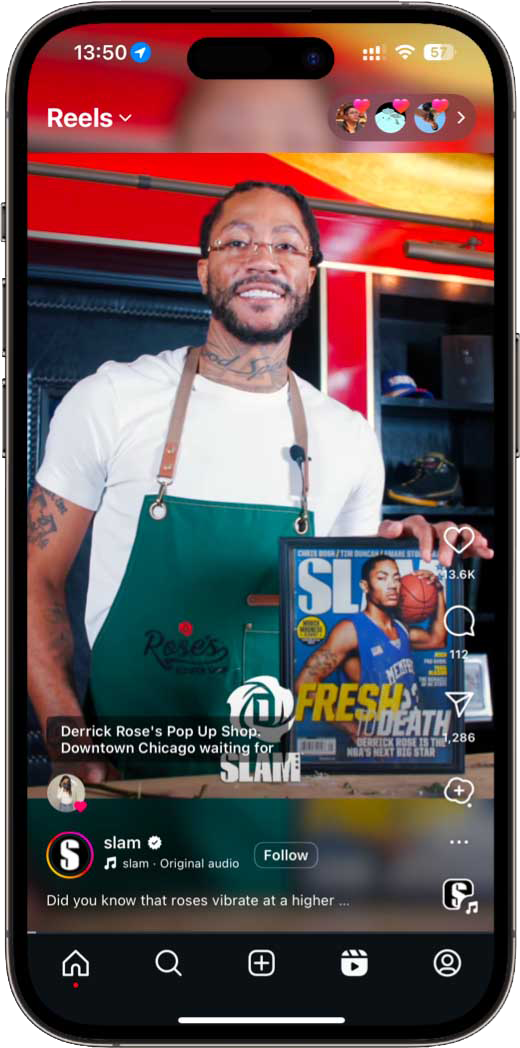 Derrick Rose social impact - Instagram reel