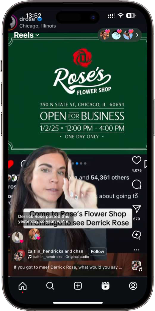 Derrick Rose social impact - Instagram reel